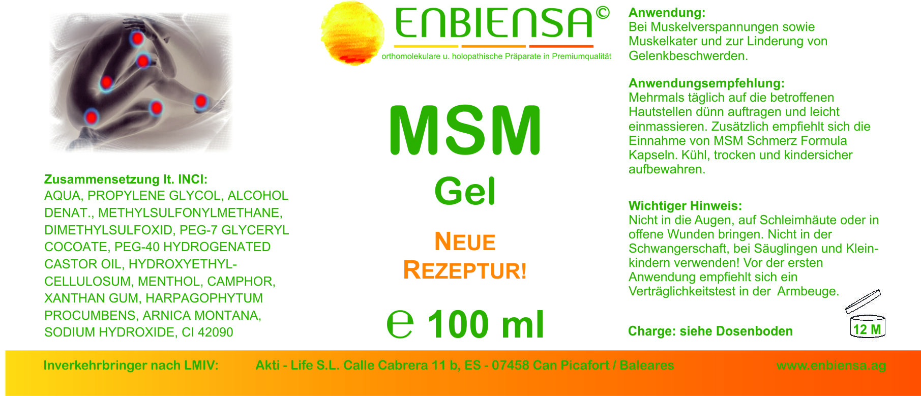 Enbiensa MSM Gel - Ich Steh Auf